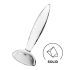 Satisfyer Sparkling Crystal - żebrowane szklane dildo przezroczyste