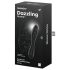 Satisfyer Dazzling Crystal 1 - podwójny szklany dildo - czarny