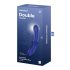 Satisfyer Double Crystal - dwustronne szklane dildo (niebieski)