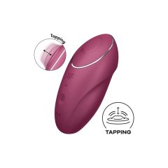   Satisfyer Tap & Climax 1 - wibrator i stymulator łechtaczki 2 w 1 (czerwony)