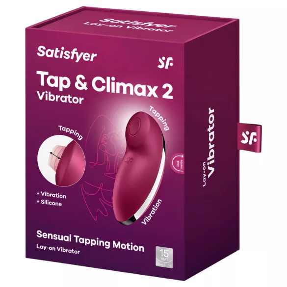 Satisfyer Tap & Climax 2 - 2w1 stymulator łechtaczki i wibrator (czerwony)