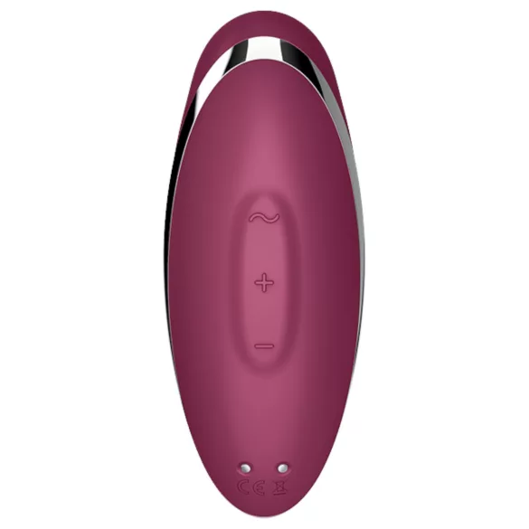 Satisfyer Tap & Climax 2 - 2w1 stymulator łechtaczki i wibrator (czerwony)
