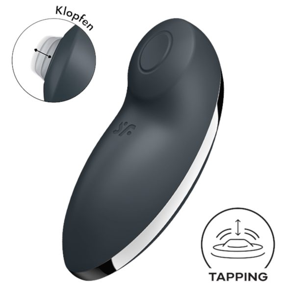 Satisfyer Tap & Climax 2 - Klitorisyjny wibrator 2in1 (szary)