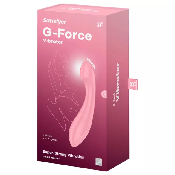 Satisfyer G-Force - wibrator do punktu G - wodoodporny, akumulator, różowy