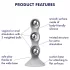 Satisfyer Triple Ball-R - dilda z koralikami - szary