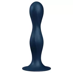   Satisfyer Double Ball-R - dildo waginalne wagowe - silikon - niebieski