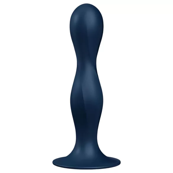 Satisfyer Double Ball-R - dildo waginalne wagowe - silikon - niebieski