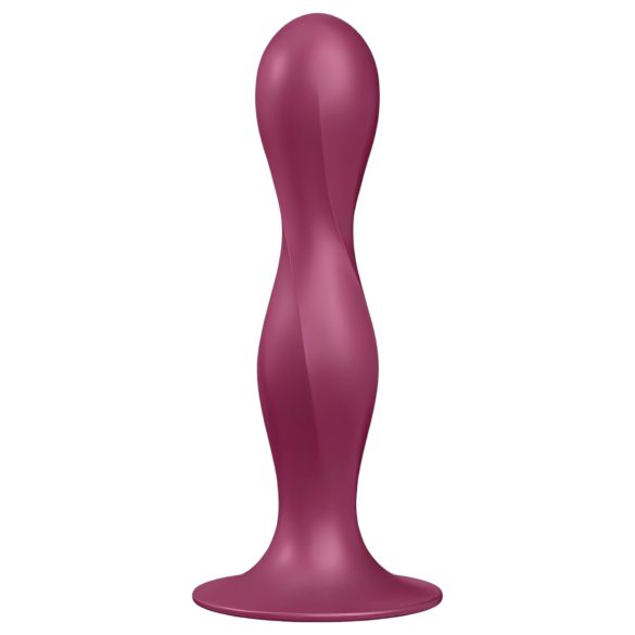 Satisfyer Double Ball-R - przyssawkowy obciążony dildo (czerwony)