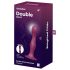 Satisfyer Double Ball-R - przyssawkowy obciążony dildo (czerwony)