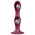 Satisfyer Double Ball-R - przyssawkowy obciążony dildo (czerwony)