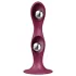 Satisfyer Double Ball-R - dildo z przyssawką - wagowy - czerwony
