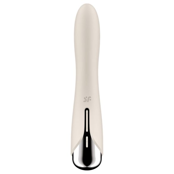 Satisfyer Spinning Vibe 1 - wibrator do punktu G z obrotową główką - beżowy