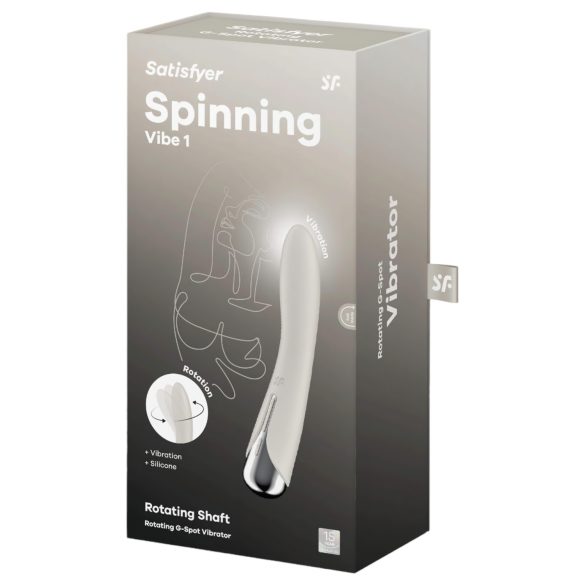 Satisfyer Spinning Vibe 1 - wibrator do punktu G z obrotową główką - beżowy