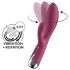 Satisfyer Spinning Rabbit 1 - obrotowy wibrator z uchwytem łechtaczkowym (czerwony)