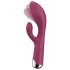 Satisfyer Spinning Rabbit 1 - obrotowy wibrator z uchwytem łechtaczkowym (czerwony)