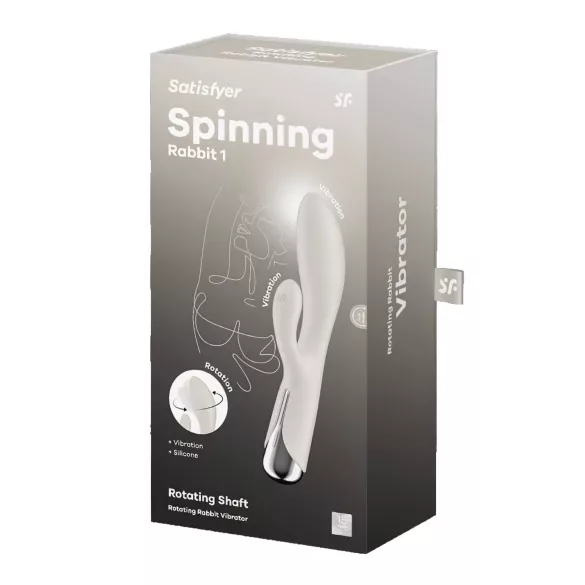 Satisfyer Spinning Rabbit 1 - wibrator z obrotowym ramieniem łechtaczkowym (beżowy)