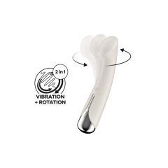   Satisfyer Spinning G-Spot 1 - wibrator punktu G z obrotową główką (beżowy)