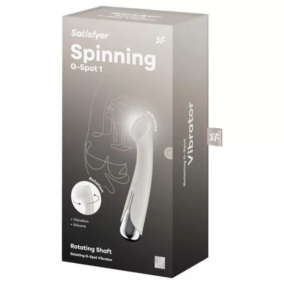 Satisfyer - wibrator rotacyjny do punktu G - obracająca się głowica - beżowy