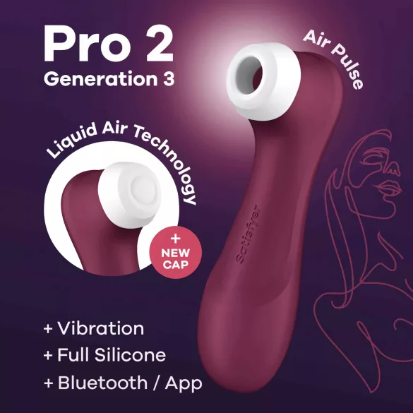 Satisfyer Pro 2 Gen3 - stymulator łechtaczki z falami powietrza sterowany aplikacją (czerwony)