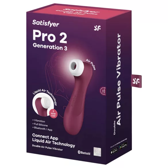 Satisfyer Pro 2 Gen3 - stymulator łechtaczki z falami powietrza sterowany aplikacją (czerwony)