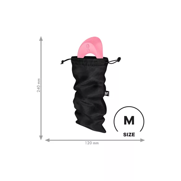 Satisfyer Treasure Bag - dyskretna torba do przechowywania - średnia (czarna)