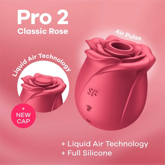 Satisfyer Pro 2 Rose Classic - ładowalny powietrzny stymulator łechtaczki (czerwony)