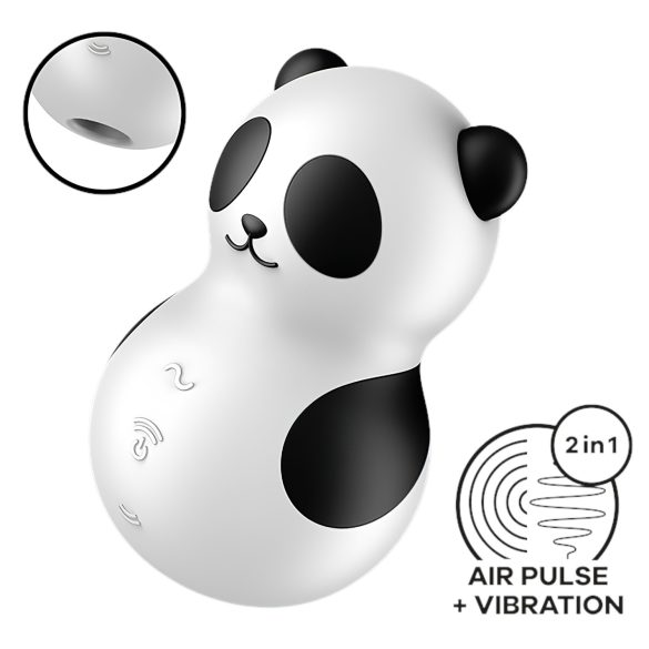 Satisfyer Pocket Panda - stymulujący masażer łechtaczki (czarny)