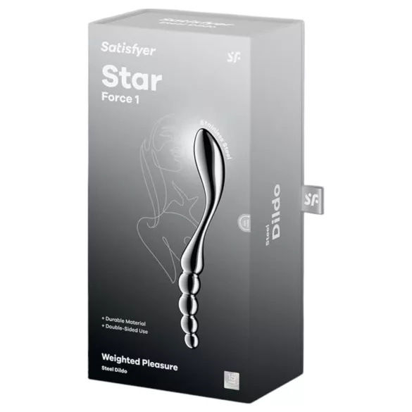 Satisfyer Star Force 1 - dildo kulkowy - stal nierdzewna - srebrny