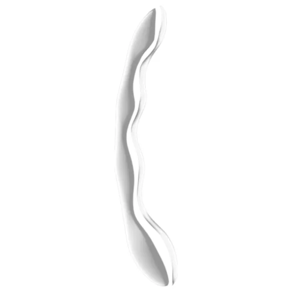 Satisfyer Cosmic Crest 2 - stalowy dildo falowany - srebrny