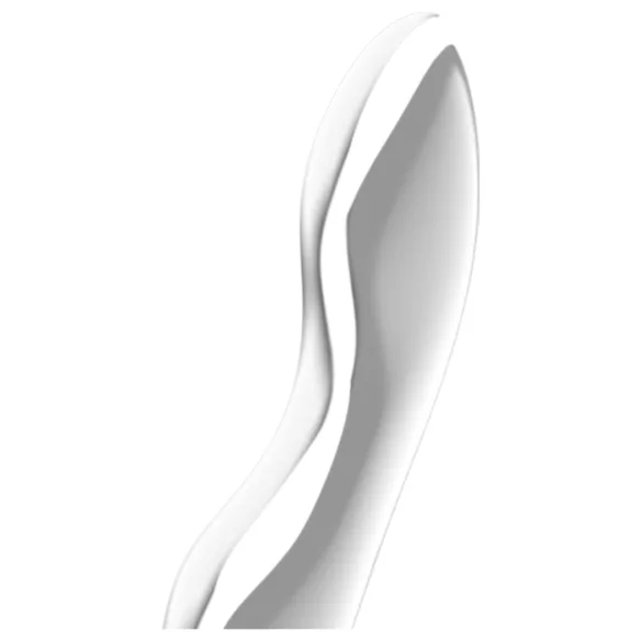 Satisfyer Cosmic Crest 2 - stalowy dildo falowany - srebrny