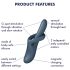 Satisfyer Heat Flex 4 - podgrzewany wibrator z ramieniem łechtaczki (szary)