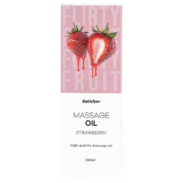 Satisfyer - olejek do masażu smakowy - truskawka - 250ml