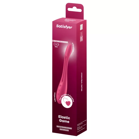 Satisfyer - wibrator dla par - elastyczny - silikon różowy