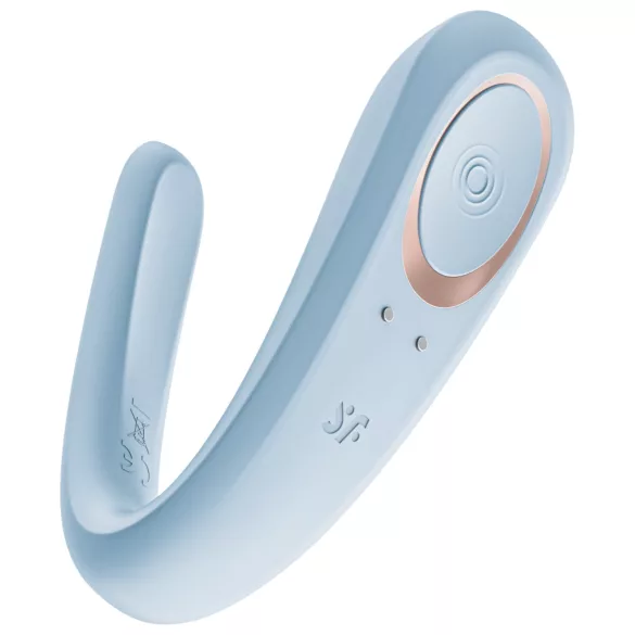 Satisfyer Double Classic - wibrator dla par (niebieski)