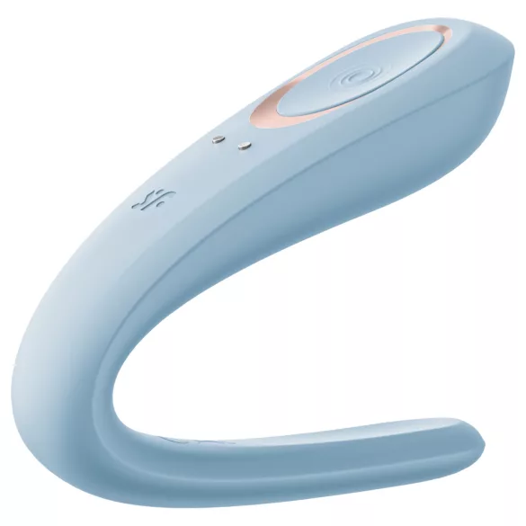 Satisfyer Double Classic - wibrator dla par (niebieski)