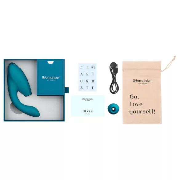 Womanizer Duo 2 - wibrator 2w1 do punktu G i łechtaczki - zielony