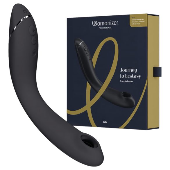 Womanizer OG - akumulatorowy wibrator 2w1 z falami powietrza (czarny)