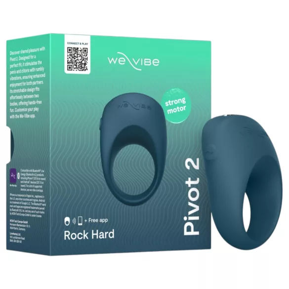 We-Vibe Pivot 2 - pierścień wibracyjny na penisa sterowany aplikacją, dla mężczyzn (niebieski)