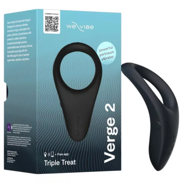 We-Vibe Verge 2 - Pierścień wibrujący na penisa sterowany aplikacją dla mężczyzn (czarny)