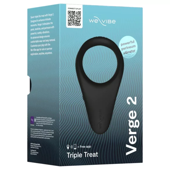 We-Vibe Verge 2 - Pierścień wibrujący na penisa sterowany aplikacją dla mężczyzn (czarny)