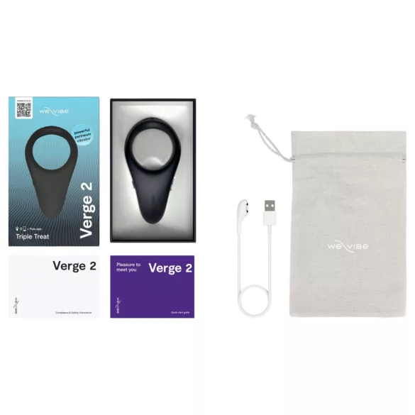 We-Vibe Verge 2 - Pierścień wibrujący na penisa sterowany aplikacją dla mężczyzn (czarny)