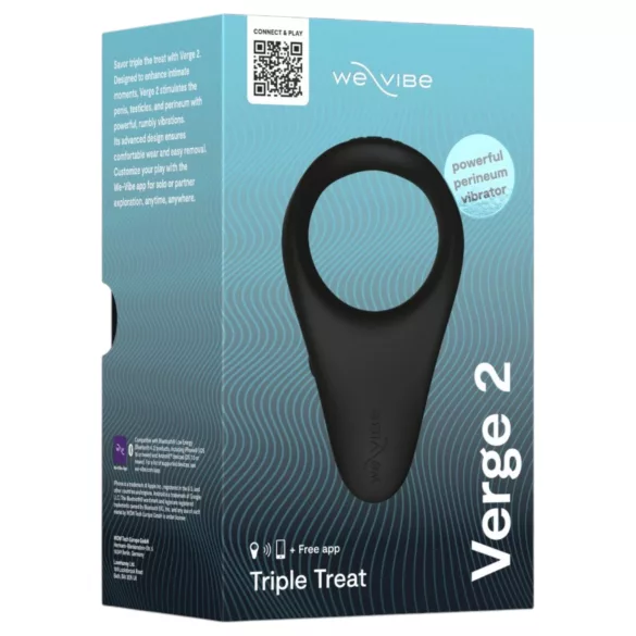 We-Vibe Verge 2 - Pierścień wibrujący na penisa sterowany aplikacją dla mężczyzn (czarny)