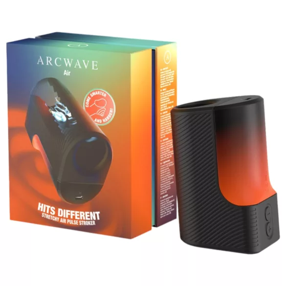 Arcwave Air - falowy, rozciągliwy masturbator akumulatorowy (czarny)