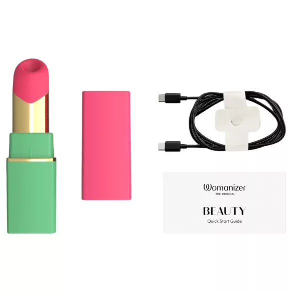 Womanizer Beauty - stymulator łechtaczki z falami powietrznymi w kształcie szminki (zielony)