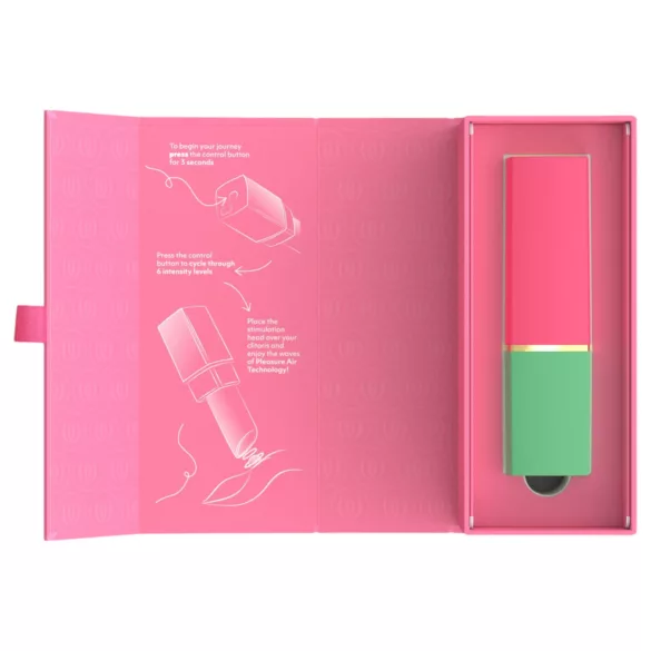 Womanizer Beauty - stymulator łechtaczki z falami powietrznymi w kształcie szminki (zielony)
