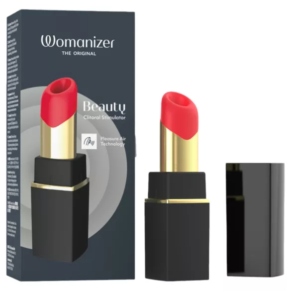 Womanizer Beauty - stymulator łechtaczki na fale powietrzne w kształcie szminki (czarny)