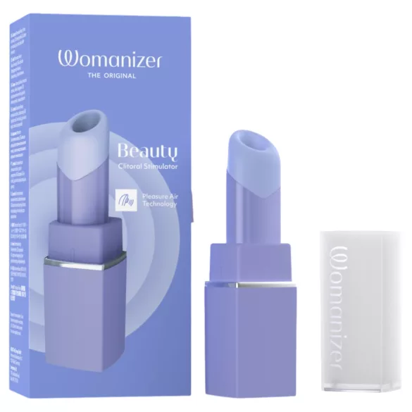 Womanizer Beauty - stymulator łechtaczki na fale powietrzne w kształcie szminki (fioletowy)