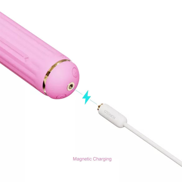 Magic Stick - wibrator z wymiennymi nakładkami (różowy)