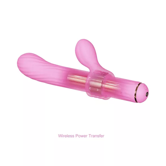 Magic Stick - wibrator z wymiennymi nakładkami (różowy)