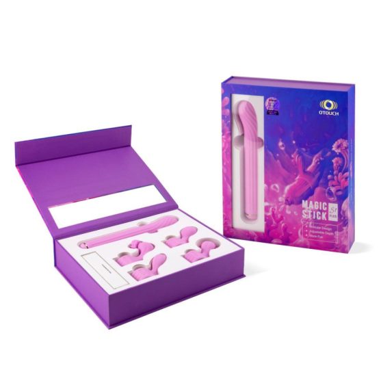 Magic Stick - wibrator z wymienną różdżką (różowy)
